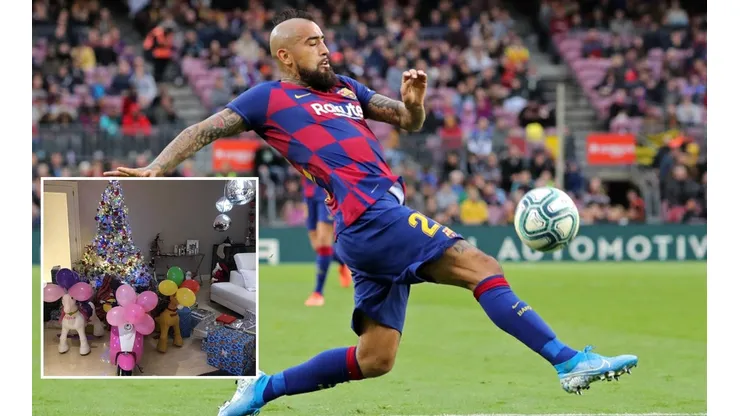 ¿Palo al Barça? Arturo Vidal celebra navidad sin tradición catalana en su árbol