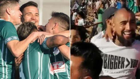 Vidal celebra el triunfazo de Rodelindo.