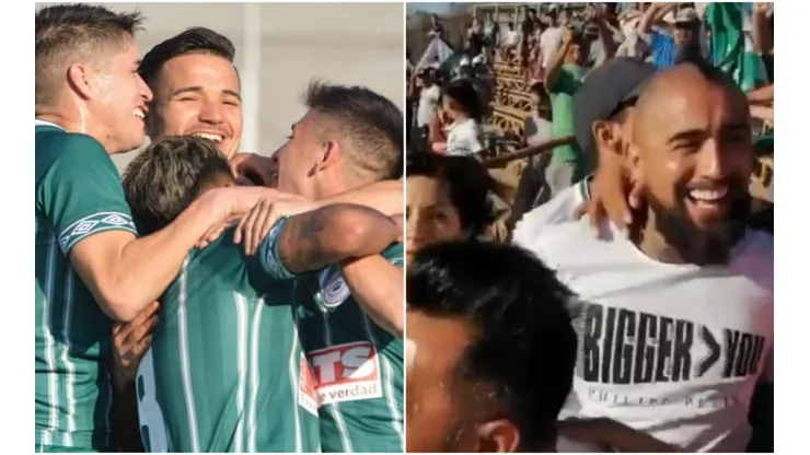 Vidal celebra el triunfazo de Rodelindo.