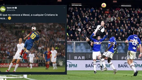 Diario Olé compara gol de Cristiano Ronaldo con Lionel Messi y desata guerra en redes sociales