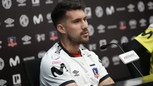 César Fuentes en su llegada a Colo Colo.