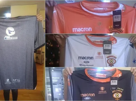 Las nuevas camisetas de Cobreloa 2020: un modelo tiene la espalda gris