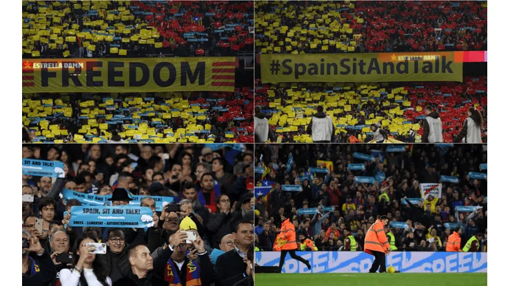 Un Barca-Real Madrid con protestas y suspensión