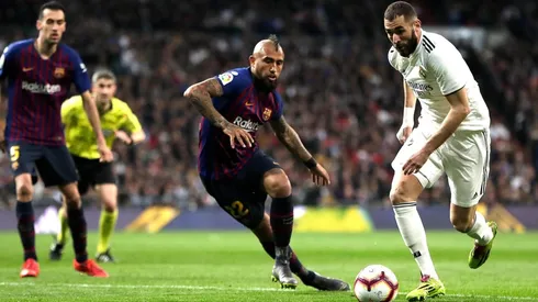 Arturo Vidal anotó un gol en el clásico del año pasado en el Santiago Bernabeu