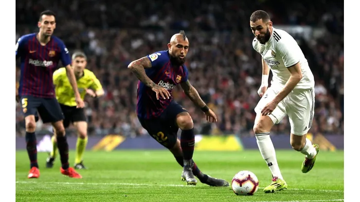 Arturo Vidal anotó un gol en el clásico del año pasado en el Santiago Bernabeu