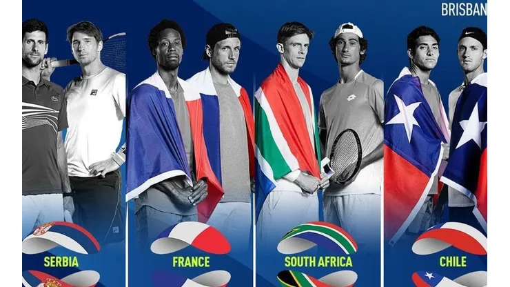 Chile comparte el grupo A de la nueva ATP Cup que tiene como punto de partida de la temporada 2020 en Australia.