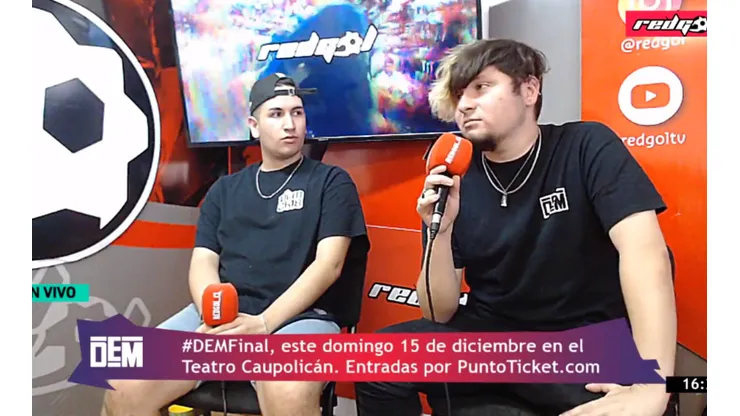 Anubis y Blazzt anticiparon en RedGol el DEM Final en el Teatro Caupolicán.