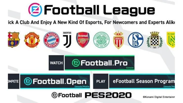 Konami abre la temporada de eFootball LEAGUE 2019/20 con 10 clubes profesionales