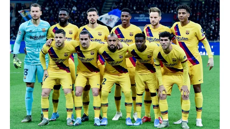El once titular del Barça contra el Inter en Milán.