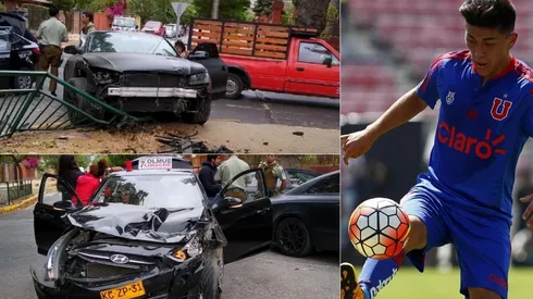 Pinilla chocó contra un colectivo.