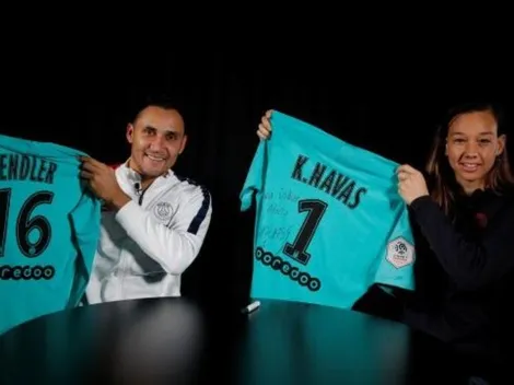 Tiane Endler y Keylor Navas se llenan de flores en el PSG
