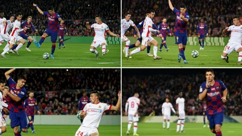 ¡De otro planeta! Suárez convierte de taco un golazo imposible