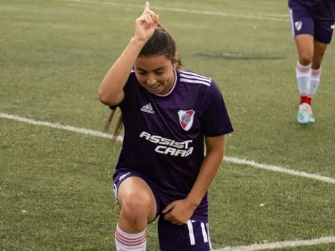 Camila Pavez anota en River y celebra a lo Marcelo Salas
