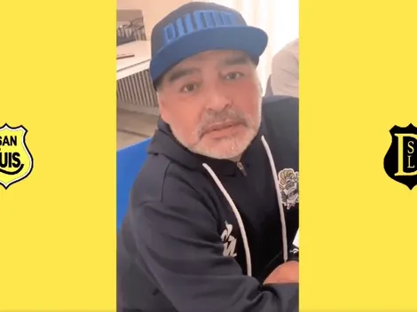 Diego Maradona saluda a San Luis de Quillota por su centenario