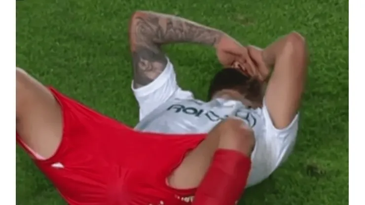 Gallegos llora por su lesión.