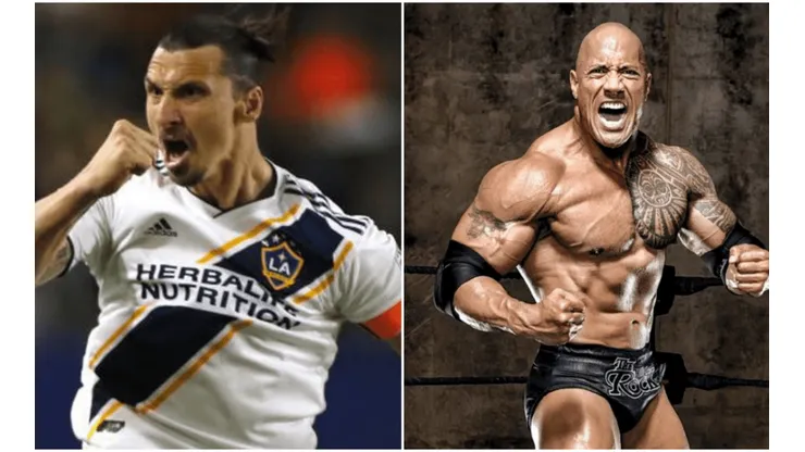 La última locura de Zlatan: Quiere actuar con La Roca "para romperle la cara"
