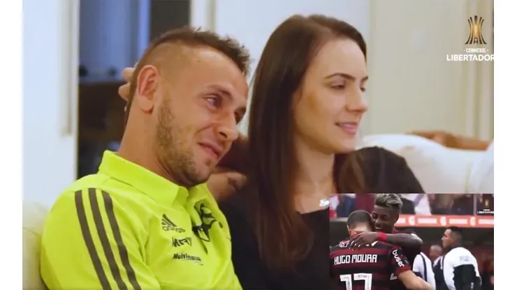 Rafinha se emociona en familia.