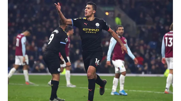 Rodri festeja su gol.
