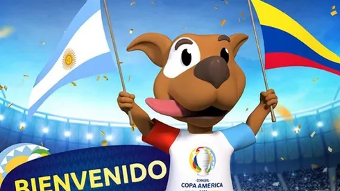 La mascota de la Copa América 2020, un perro que simboliza los que invaden canchas en Sudamérica.