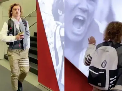 El gesto de Griezmann con el Cholo Simeone en su llegada al Wanda