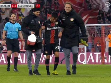 Mucho dolor: Charles Aránguiz sale lesionado contra el Bayern Múnich