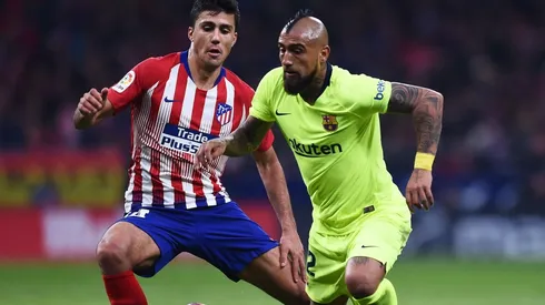 Vidal contra el Atlético.