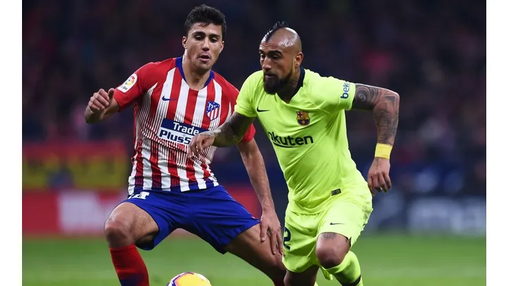 Vidal contra el Atlético.