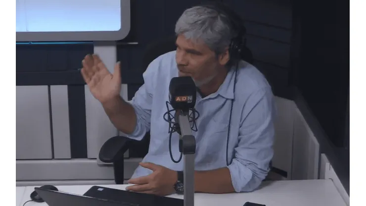 Guarello en su exposición.