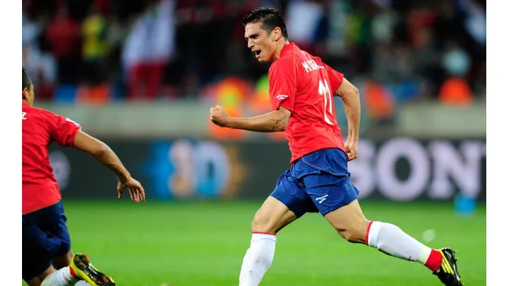 Mark González y su gol en el triunfo ante Suiza en Sudáfrica 2010.