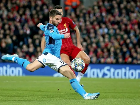 Napoli sorprende al Liverpool y lo vence en Anfield con golón de Mertens