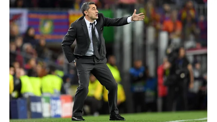 Ernesto Valverde con los ojitos blancos por el gol de Antoine Griezmann