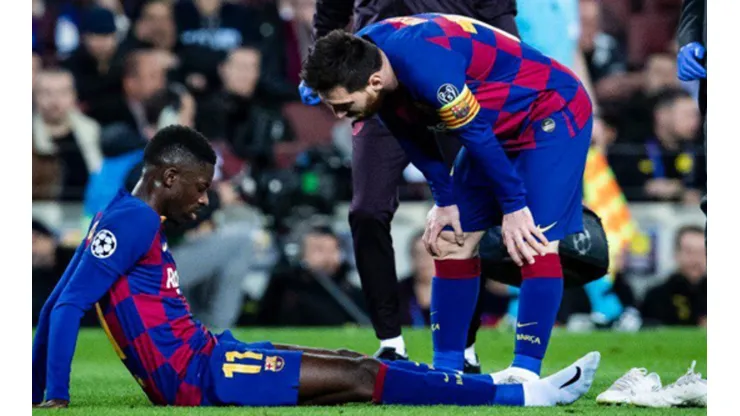 Barcelona confirma lesión de Ousmane Dembélé y espera exámenes para ver su gravedad