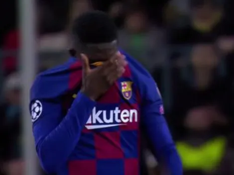 Dembélé dura solo 25 minutos en cancha y sale lesionado