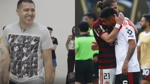 Juan Román Riquelme aplaude lo hecho por River Plate en la final de Copa Libertadores