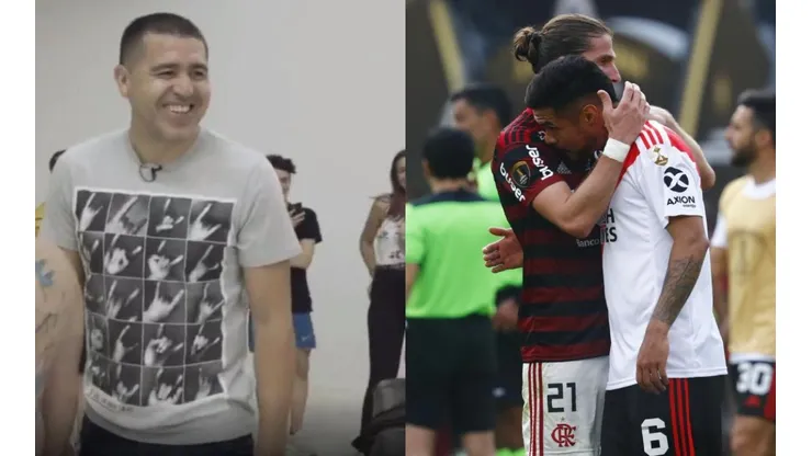 Juan Román Riquelme aplaude lo hecho por River Plate en la final de Copa Libertadores