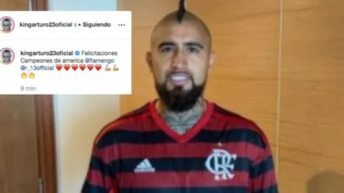 El King festeja por el Fla