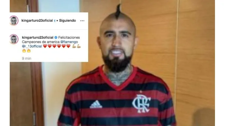 El King festeja por el Fla