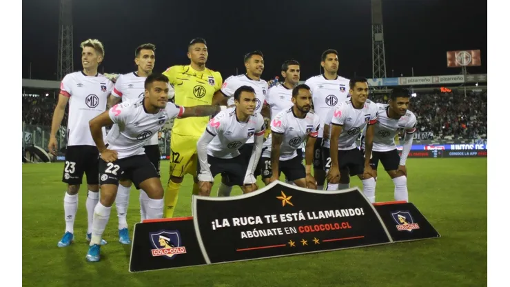 El plantel de Colo Colo en el último partido que se jugó.