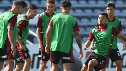 Paulo Díaz entrena para la final de la Copa Libertadores.