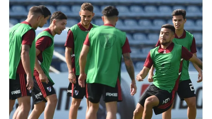 Paulo Díaz entrena para la final de la Copa Libertadores.