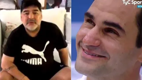 Maradona emociona a Federer.
