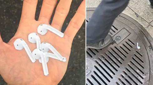 Artista deja stickers que imitan AirPods pegadas por las calles y tiene a todos locos