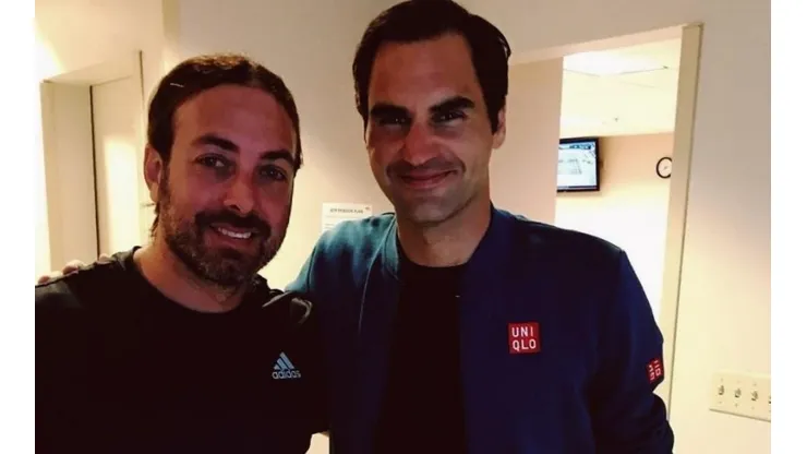Massú junto a Federer.