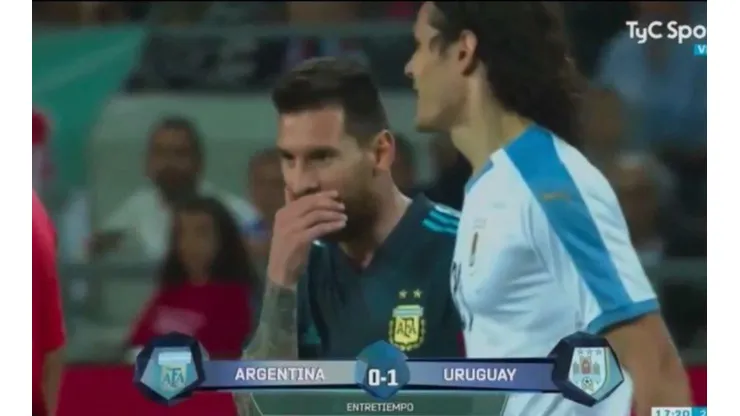 Pelea entre Messi y Cavani