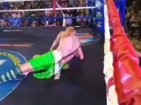 El tremendo KO que sufrió ex portero que le prometió combos a Medel