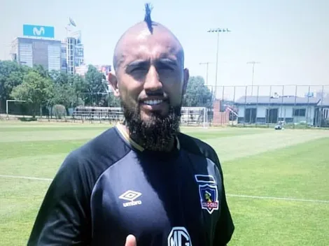 Arturo Vidal entrena con Colo Colo en el estadio Monumental