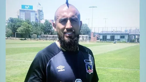 Vidal llegó al Monumental.