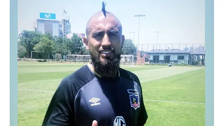 Vidal llegó al Monumental.