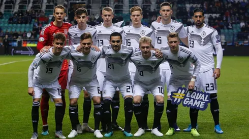 Alemania en el duelo contra Estonia.