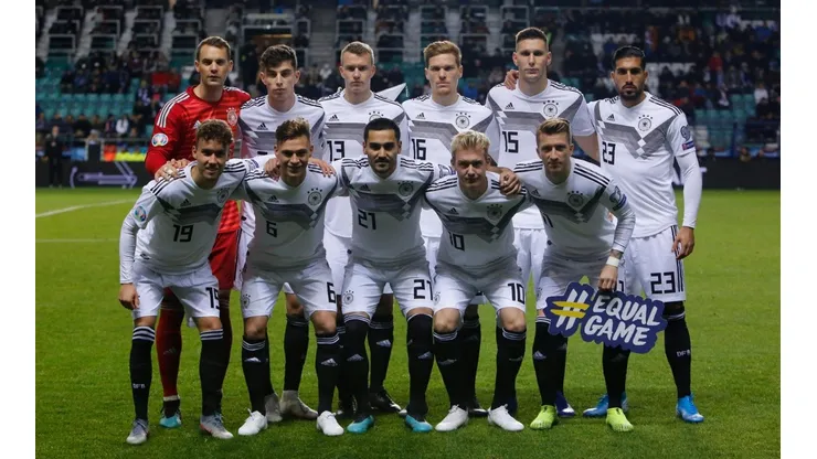 Alemania en el duelo contra Estonia.